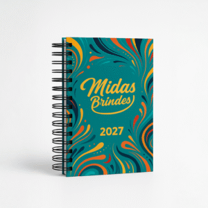 Agenda Diária 2027 Personalizada – Capa Dura Impressão Colorida Wire-O