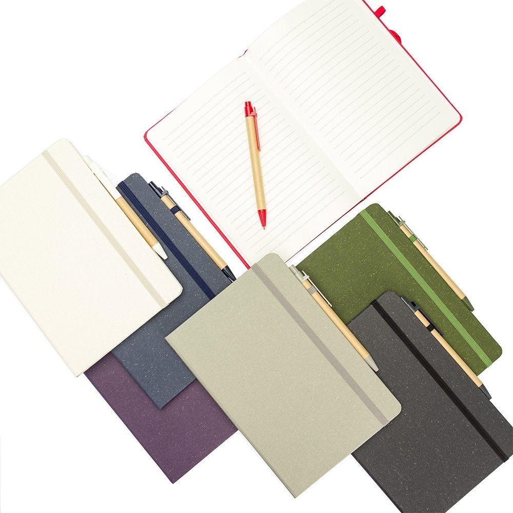 Caderneta Tipo Moleskine Capa Fibra de Arroz Personalizado MB8290