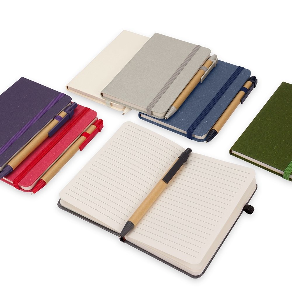 Caderneta Tipo Moleskine Capa Palha de Trigo Personalizado MB8288