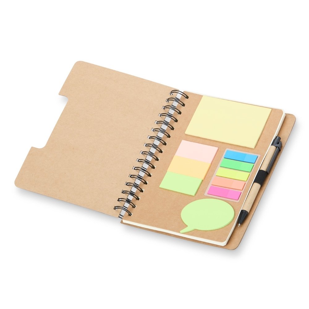 Caderno com Capa Kraft Post-it com Caneta Personalizado MB11195 - Imagem 2