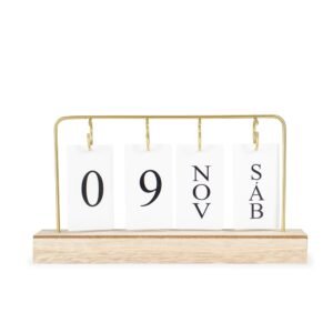 Calendário Permanente de Madeira Personalizado MB19026