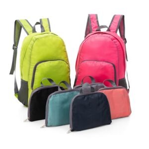 Mochila Dobrável de Nylon Impermeável Personalizada MB18539