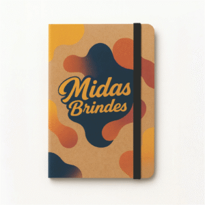 Caderneta Tipo Moleskine Personalizado – Capa Dura Kraft Ecológico