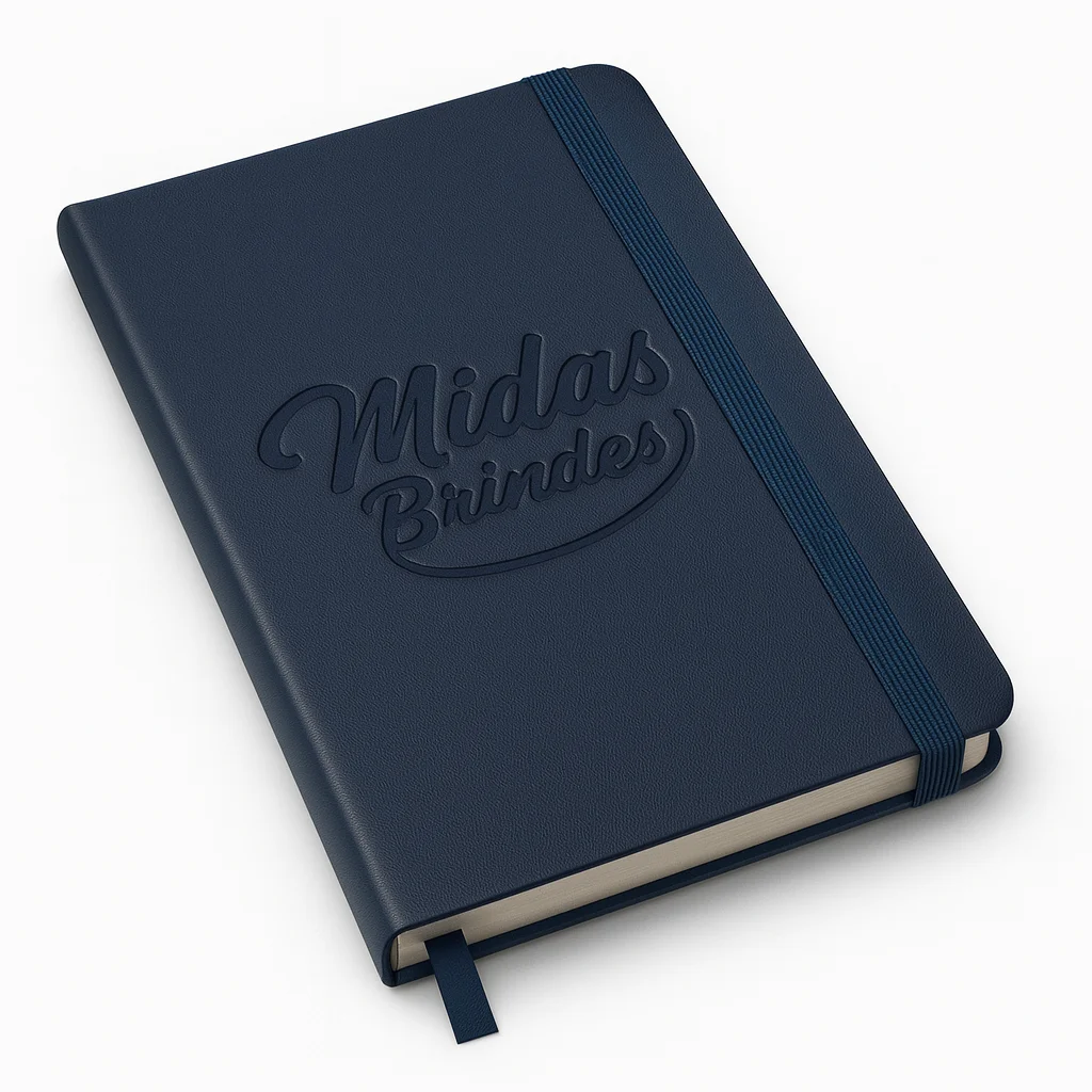 Caderneta Moleskine Personalizado Couro Sintético | Capa Dura com Baixo Relevo Hot Stamp