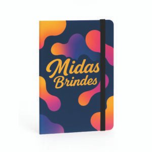 Caderneta Tipo Moleskine Personalizado – Capa Flexível Colorida em Papel Triplex