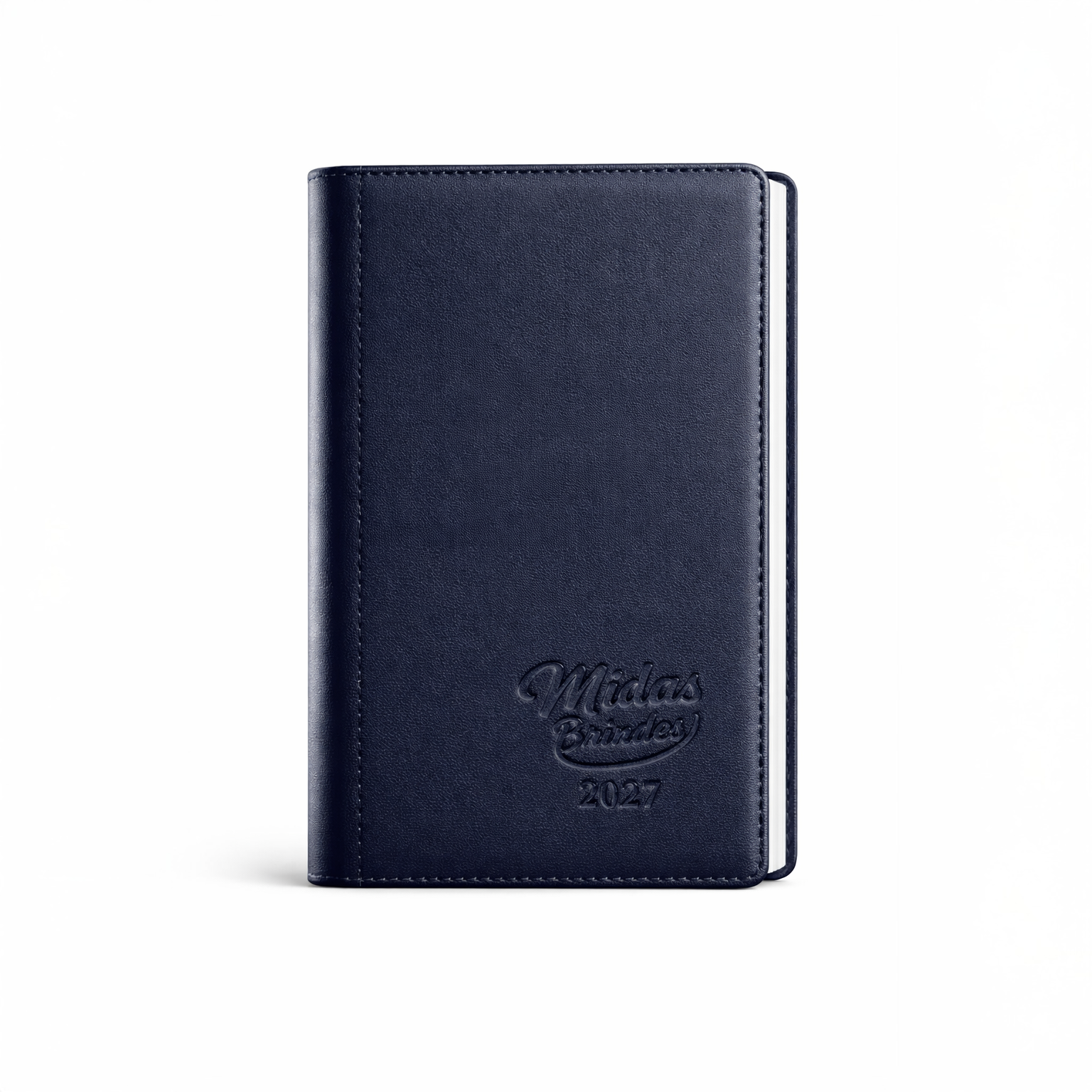 Agenda Diária 2027 Personalizada – Couro Sintético Baixo Relevo