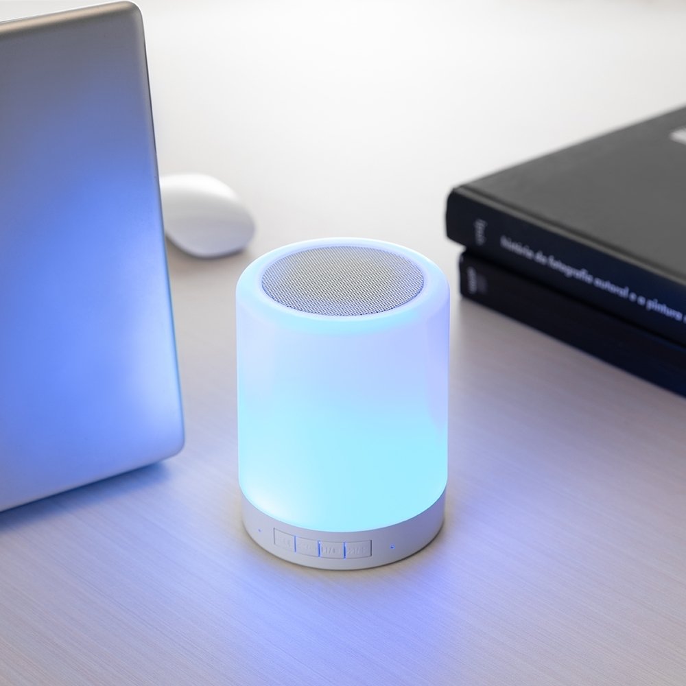 Caixa de Som Bluetooth com Luminária Personalizada MB4067