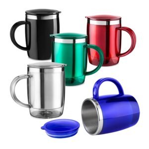 Caneca Térmica de Acrílico e Inox 400ml MB14617