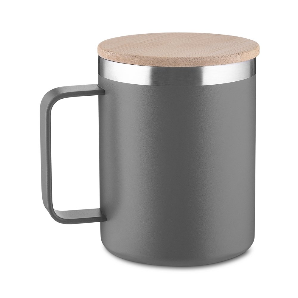 Caneca Térmica de Inox e Tampa em Bambu 350ml MB15381 - Imagem 5