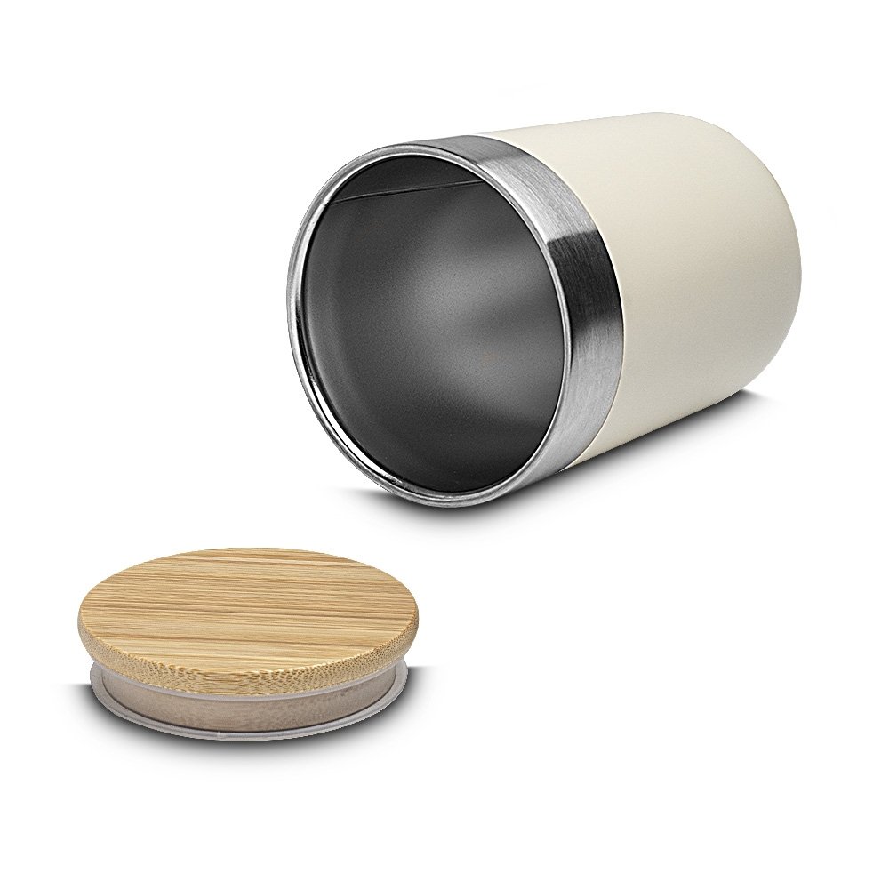 Copo Térmico de Inox Parede Dupla Tampa Bambu 300ml MB15163 - Imagem 2