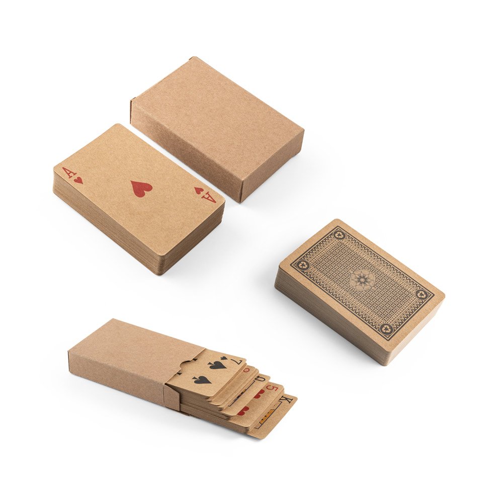 Jogo de Baralho Personalizado em Papel Kraft MB98149