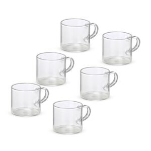 Kit com 6 Xícaras de Vidro 100ml MB8295