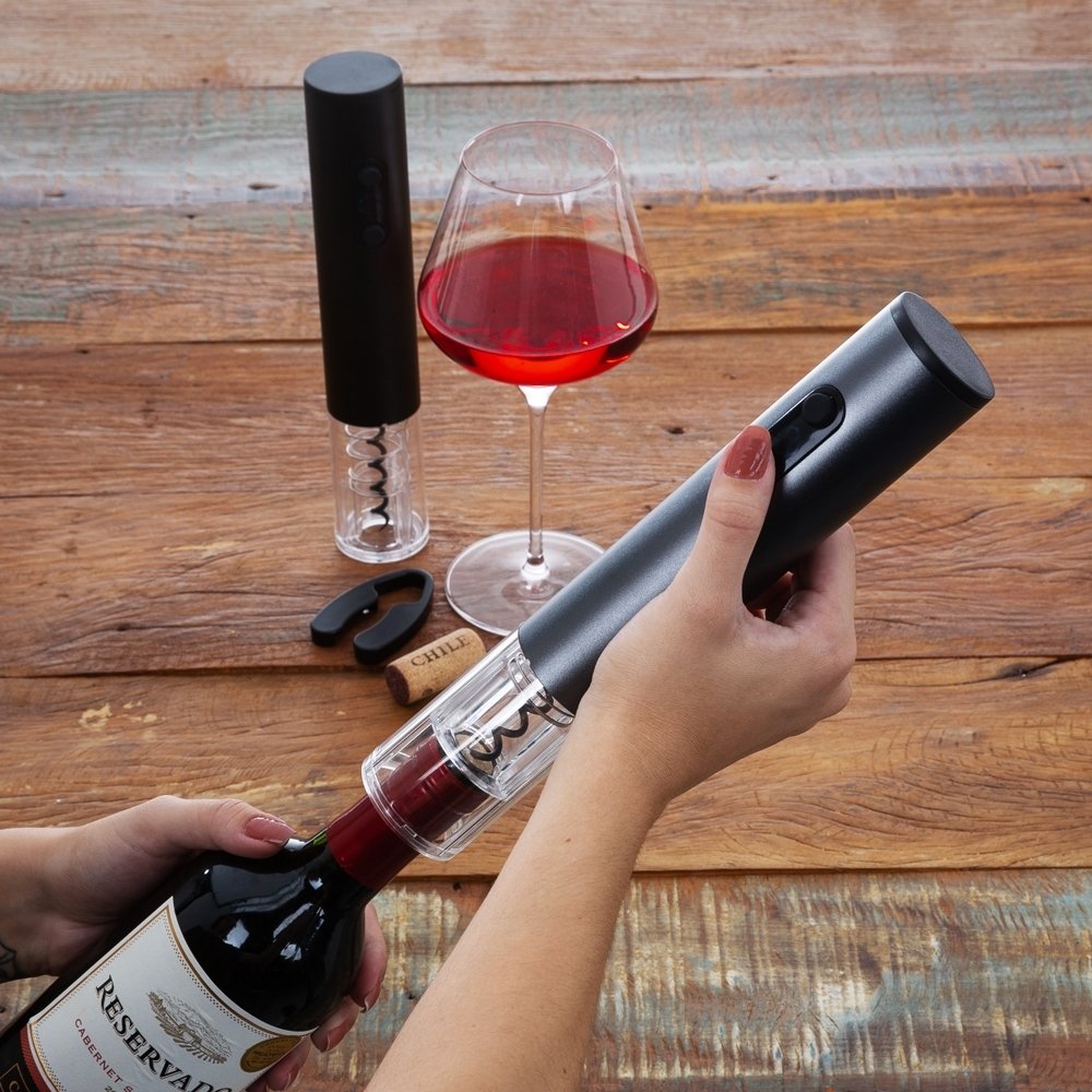 Saca-Rolhas Elétrico Personalizado Metal MB18560 - Imagem 4