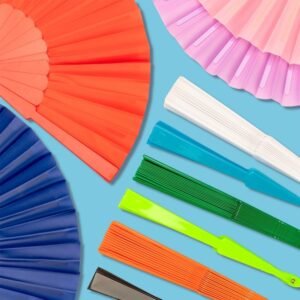 Leque de Tecido Personalizado com Plástico MB8339B