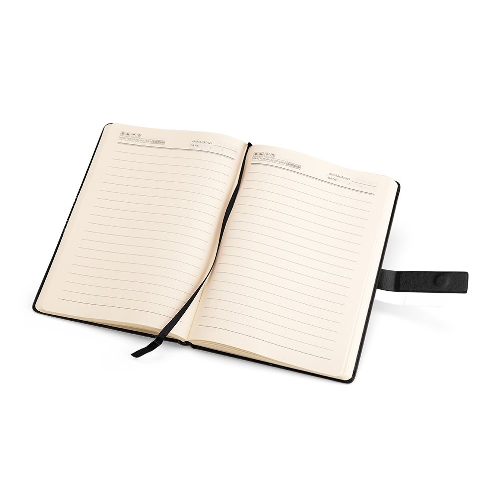 Caderneta Tipo Moleskine Couro Sintético Personalizada MB19110 - Imagem 3