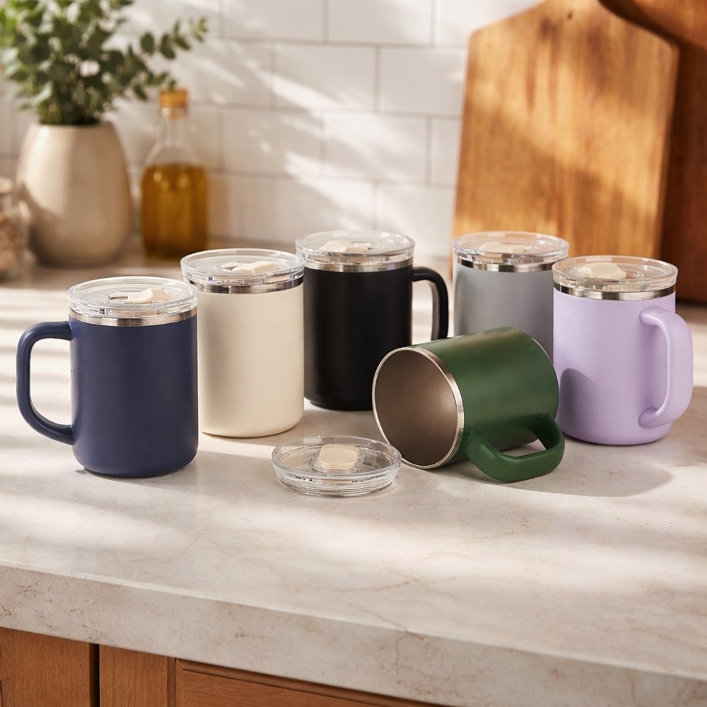 Caneca Térmica de Inox Parede Dupla 450ml MB9198