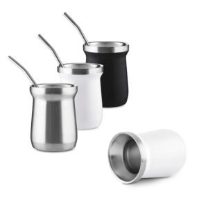 Cuia Térmica de Inox de 250ml Personalizada com Bomba MB15422