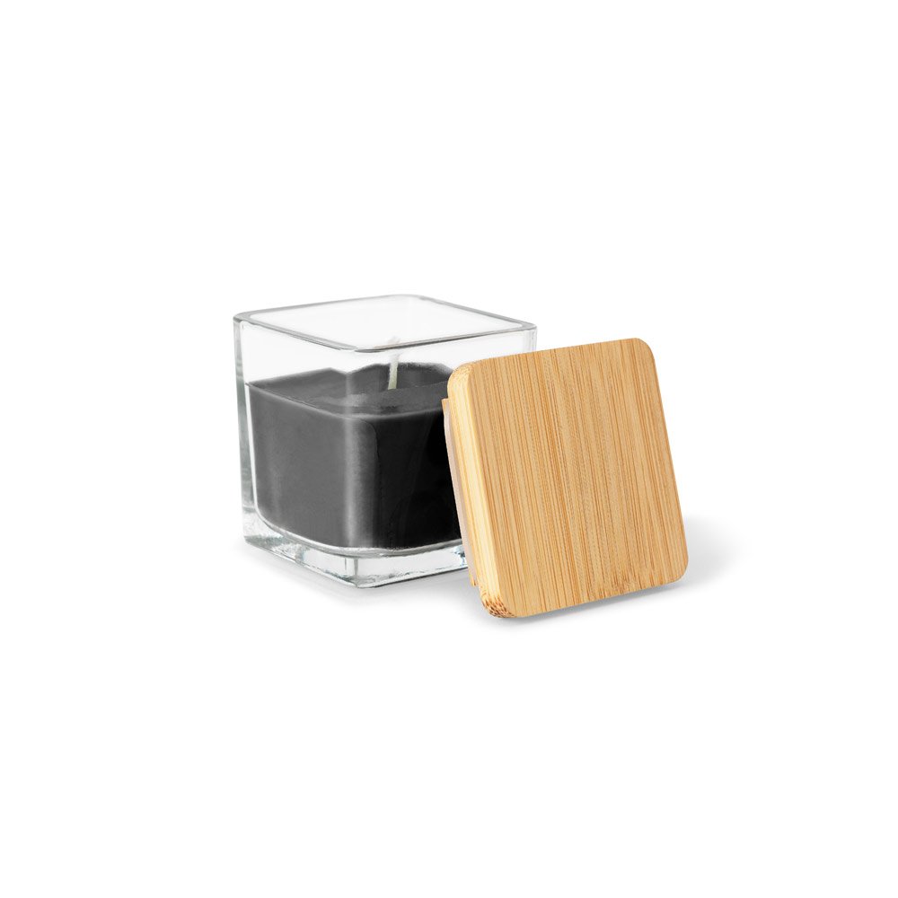 Vela Aromática em Copo de Vidro e Tampa de Bambu Personalizada MB95096 - Imagem 3