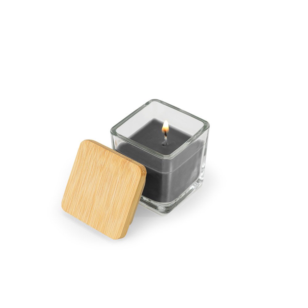 Vela Aromática em Copo de Vidro e Tampa de Bambu Personalizada MB95096 - Imagem 4