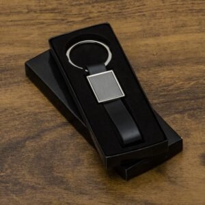 Chaveiro de Couro Sintético e Metal Personalizado MB10032