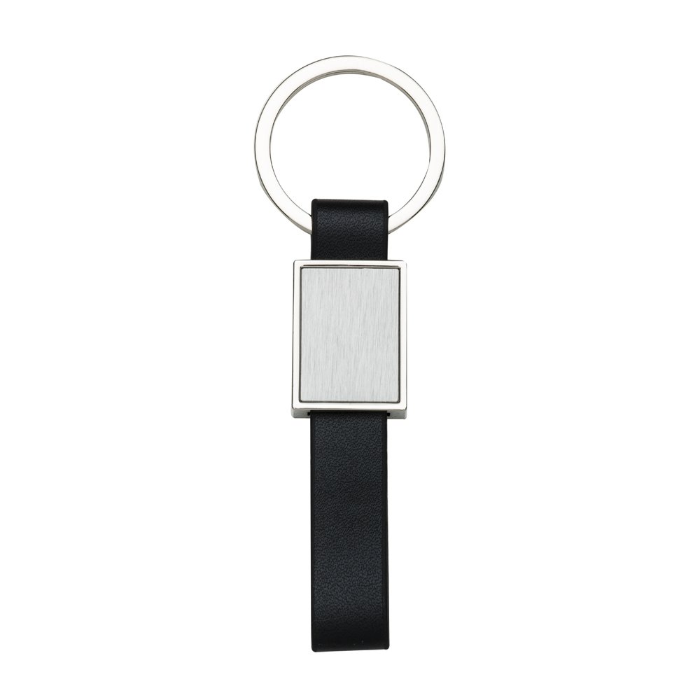 Chaveiro de Couro Sintético e Metal Personalizado MB10032 - Imagem 2
